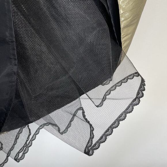 Vintage Gunne Sax Dress Size 5/6 Black Velvet Bodice Gold Lame Victorian Formal - Picture 12 of 13